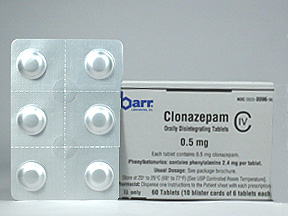 Clonazepam Oral CLONAZEPAM 0.5 MG DIS TABLET