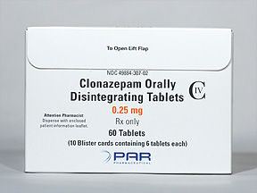 Klonopin Oral CLONAZEPAM 0.25 MG